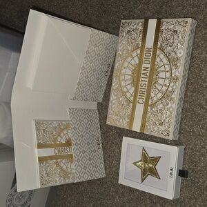 NWT DIOR Rare 10pc Blank Envelope/Card Set & Star Pin Brooch Accessory Bundle!